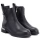 4. Women's black leather ankle boots D&A S.Barski MK62-7025