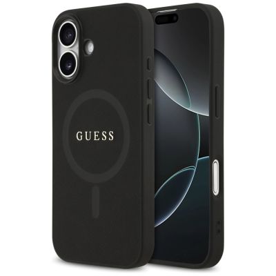 Guess Saffiano Classic Logo MagSafe case for iPhone 17 - black