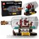 Construction Blocks Ship in a Bottle – Decorative Brown Sailing Ship, 885 Pieces