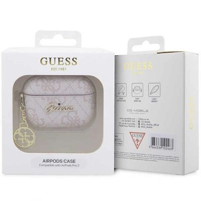 4. Guess GUAP2G4GSMP AirPods Pro 2 cover pink/pink 4G Charm Collection
