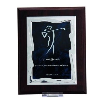 2. Plastic diploma with an engraved metal plate