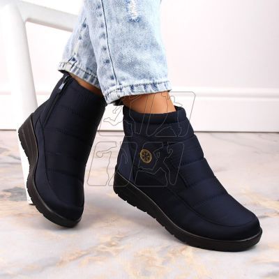 6. News W EVE437B wedge snow boots, navy blue