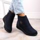 6. News W EVE437B navy blue wedge snow boots