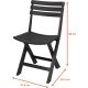 27. SET OF 4 FOLDABLE PLASTIC CATERING CHAIRS KOMODO ANTHRACITE