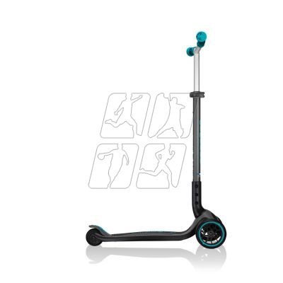 11. Globber Master Prime 3-wheel scooter / Black - Teal 664-105