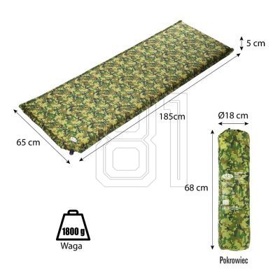 12. Nils Camp NC4050 self-inflating mat camo - 5 cm 15-05-050