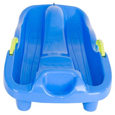 5. BLUE RACE PLASTIC SLEDS WITH BRAKES