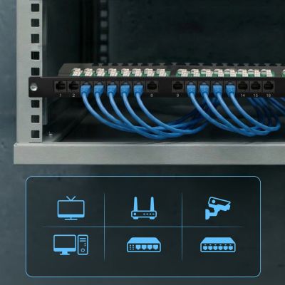 9. Patch panel Extralink EX.9663 (0.5U; cat. 6; 24xRJ-45)