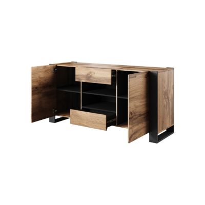 2. Chest of drawers WOOD 164/44/80 wotan oak + anthracite