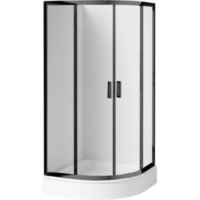 Semicircular shower cabin with shower tray 80x80 cm