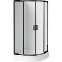 Semicircular shower cabin with shower tray 80x80 cm