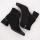 3. Women's suede high-heeled ankle boots, black, Potocki 12422