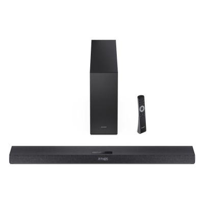 3. Sharp 2.1-Channel Ultra-Slim Dolby Atmos/DTS Virtual:X Soundbar with Wireless Subwoofer HT-SBW320 360W Bluetooth Connectivity Wireless Connection