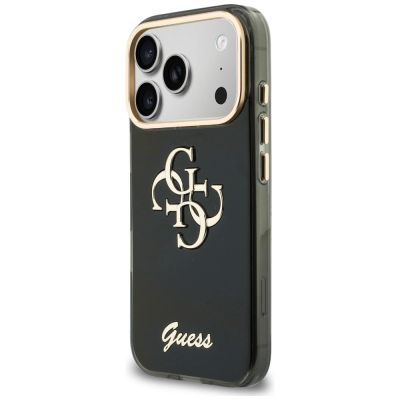 2. Guess IML 4G Script Metal Case for iPhone 17 Pro Max / 18 Pro Max - Black