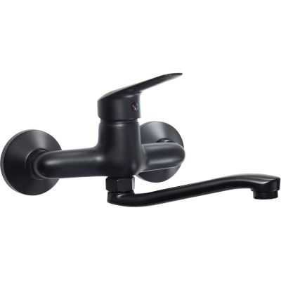 Boro nero black Deante wall-mounted washbasin tap