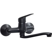 Boro nero black Deante wall-mounted washbasin tap