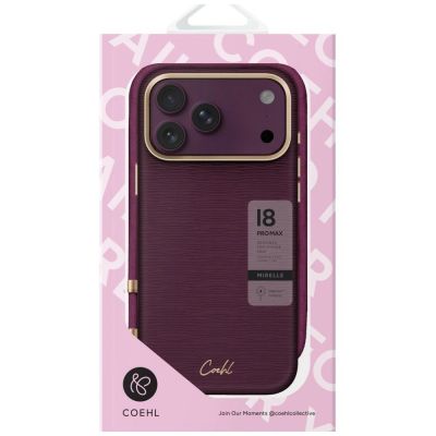 5. Uniq Coehl Mirelle Magnetic Charging Case for iPhone 18 Pro Max / 17 Pro Max - Burgundy