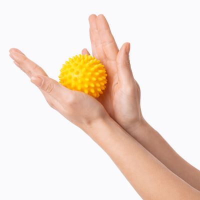 3. Fizjo Spiky ball for massage and rehabilitation 5.4 cm Tullo yellow REF855