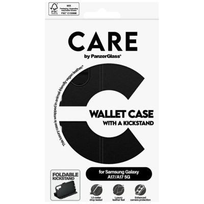 5. CARE by PanzerGlass Wallet Case M. Kickstand for Samsung Galaxy M17 5G / A17 / A17 5G - Black