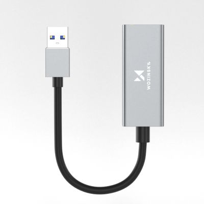 4. Wozinsky WAU-45A Ethernet Network Adapter Gigabit RJ45 1000 Mb/s USB-A LAN Network Card - Gray
