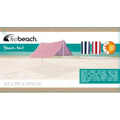 2. TENT ROOF SUN SAIL WITH POLES 3X1.7M RED