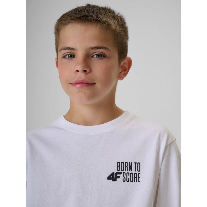 3. Boy's loose T-shirt with print 4F 4FJRSS26TTSHM4277-10S