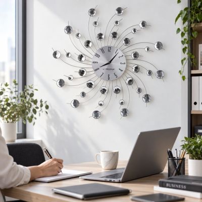 6. Esperanza Geneva EHC004 wall clock (silver)