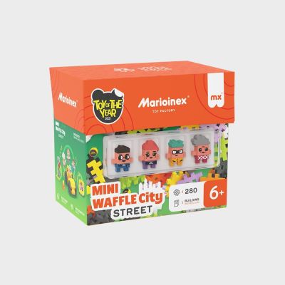 Marioinex Mini Waffle Building Blocks - City: Street, 280 pieces
