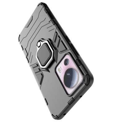 13. Ring Armor case for Xiaomi 13 Lite armored cover magnetic holder ring black