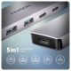 2. Axagon HMC-5H60 Wired Docking Station USB 3.2 Gen 1 (3.1 Gen 1) Type-C Gray