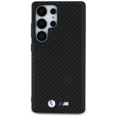 3. BMW Leather Carbon MagSafe Case for Samsung Galaxy S25 Ultra - Black