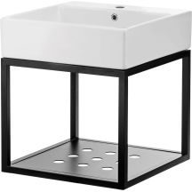 Wall-hung bathroom console with washbasin - 50x50 cm CDTW6U5S 5908212079164