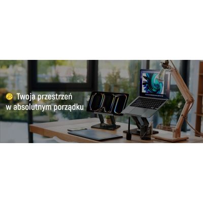20. Wozinsky WRS-CPY84SB 360 Aluminum Laptop and Tablet Stand + Free Smartphone Stand - Black