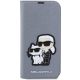 3. Karl Lagerfeld KLBKP14XSANKCPG iPhone 14 Pro Max 6.7" bookcase silver/silver Saffiano Karl & Choupette