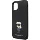 6. Karl Lagerfeld KLHCN61SMHKNPK case for iPhone 11 / Xr - black Silicone Ikonik Metal Pin