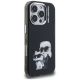 4. Karl Lagerfeld IML Aquarelle Karl & Choupette & Logo iPhone 16 Pro Case Black