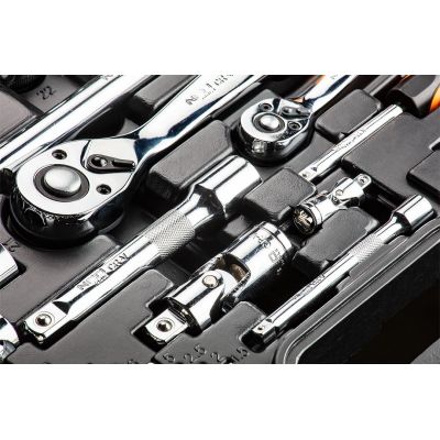 2. Neo Socket wrenches 1/4" 1/2" set 77 pcs CrV 08-915