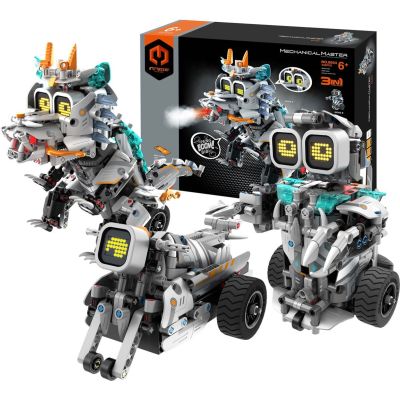 3-in-1 programmable robot set, 408 pieces