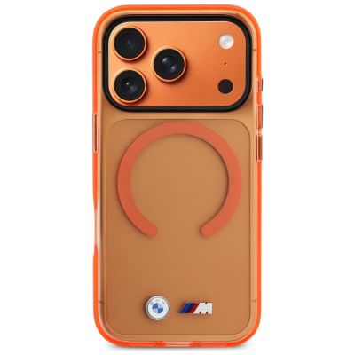 3. BMW M IML Metal Logos MagSafe Case for iPhone 17 Pro Max - Pro Orange