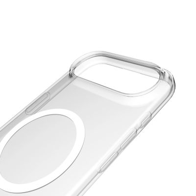 9. Puro Lite Mag TPU+PC Case Compatible with MagSafe for iPhone 17 Air - Transparent with White Ring