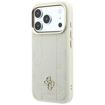 10. Guess Stripe Peony 4G Logo MagSafe Case for iPhone 18 Pro Max / 17 Pro Max - Beige