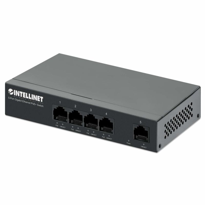 Intellinet 561792 Gigabit Ethernet Network Switch (10/100/1000) with PoE Support, Black