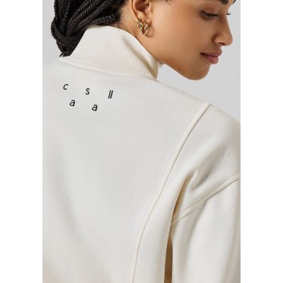 10. CASALL Comfy Full Zip Sweater white