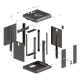 7. Lanberg WF11-3309-10B 9U Wall-Mounted Cabinet, Black