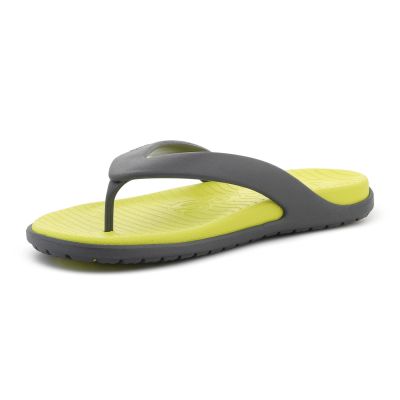 3. CROCS COAST FLIP SLATE GRAY/CITRUS 212035-0GG