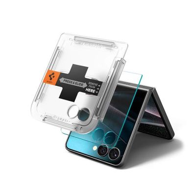 2. Spigen Glas.TR EZ Fit HD Tempered Glass 2-pack for Samsung Galaxy Z Flip 7 - Transparent