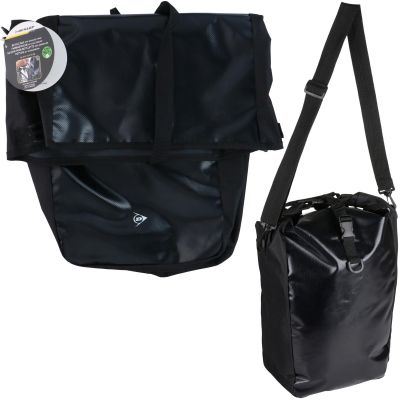 3. WATERPROOF REAR BIKE BAG FOR TRUNK, BLACK 24L DUNLOP