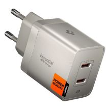 Spigen Essential EE472EU-GAN 2-Port 47W Wall Charger - Titanium