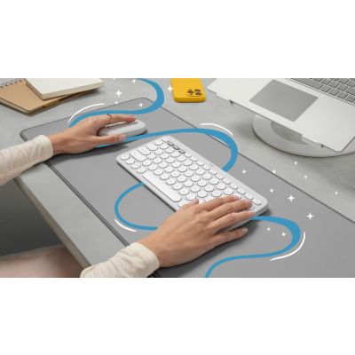 23. Logitech 920-012204 Keyboard Mouse Included Universal RF Wireless + Bluetooth QWERTZ German White