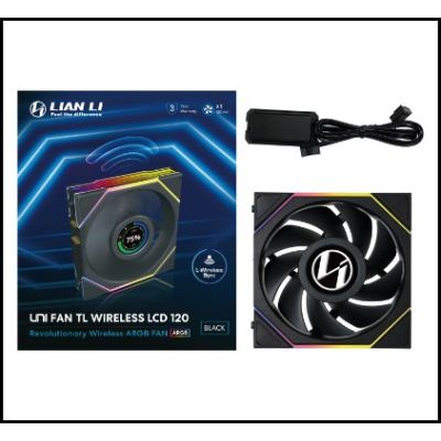 Lian Li UNI FAN TL Wireless LCD Fan, ARGB, PWM - 120 mm, black